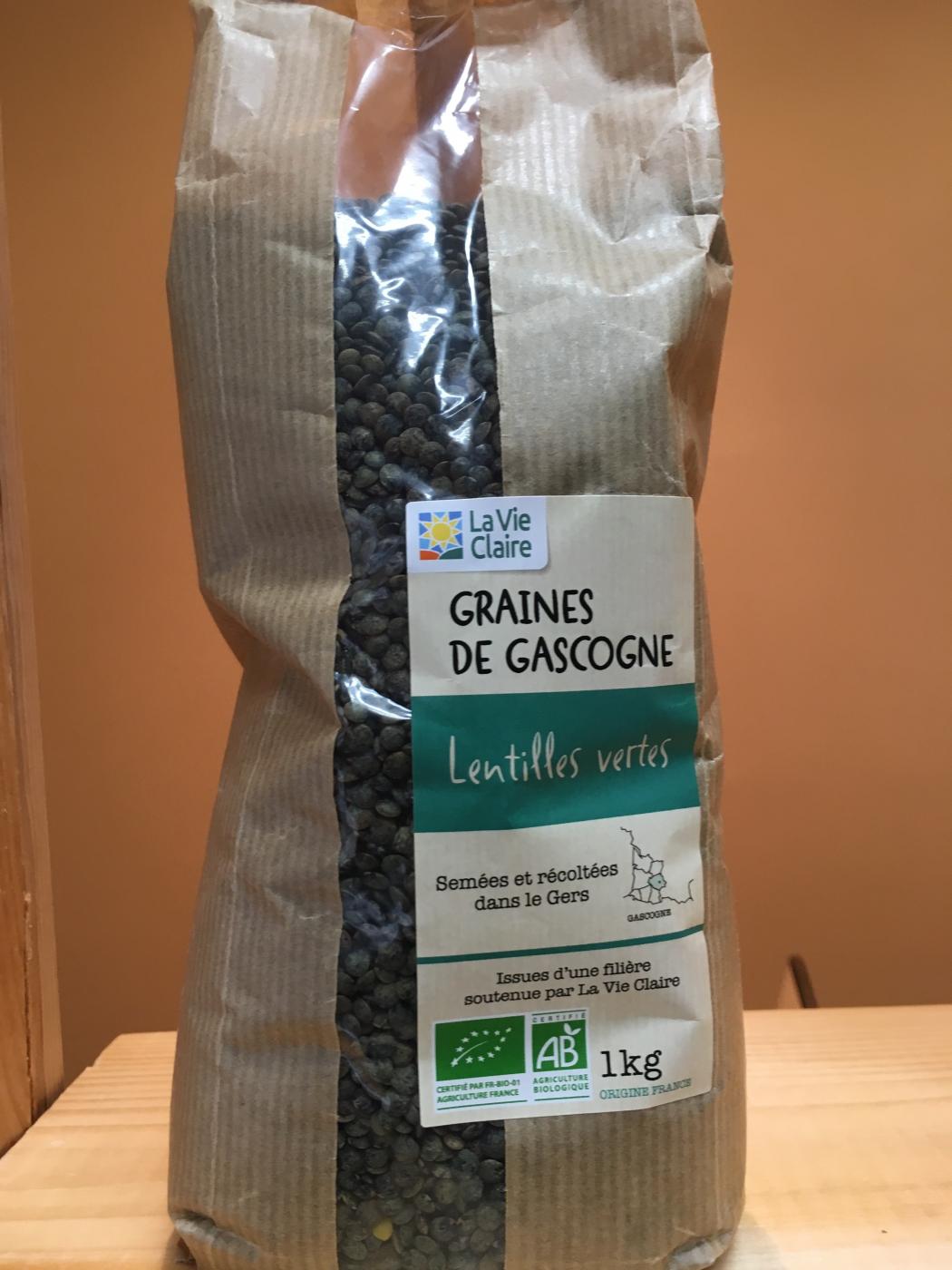 Lentilles vertes gascogne 500g